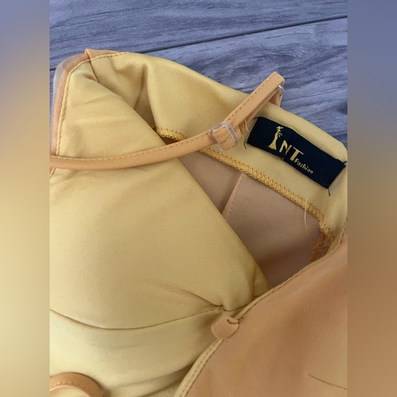 Ruffle Chiffon A-Line mini cocktail dress - Picture 5 of 5